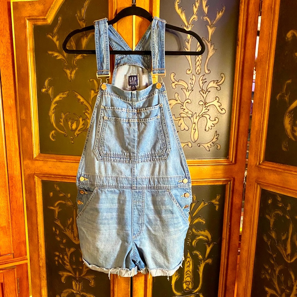 Gap Denim Med., cut off overalls
